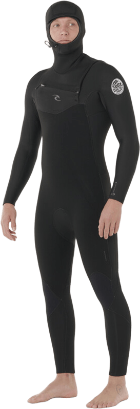 Rip Curl Dawn Patrol Chest Zip Hooded 6/4 Mens Black