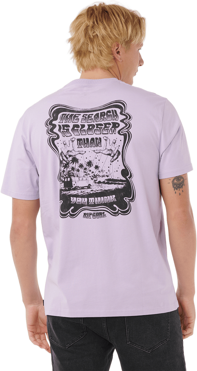 Rip Curl Surf Trip Tee Mens Iced Lavender
