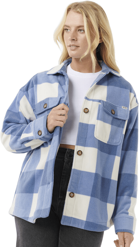 Rip Curl Neon Isles Fleece L/S Shirt Womens Blue