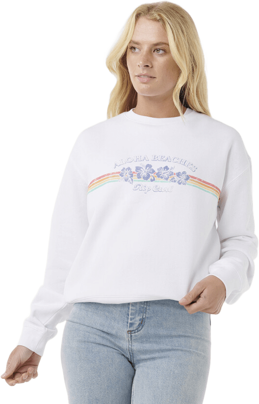 Rip Curl Keepsakes Relaxed Crew Womens White