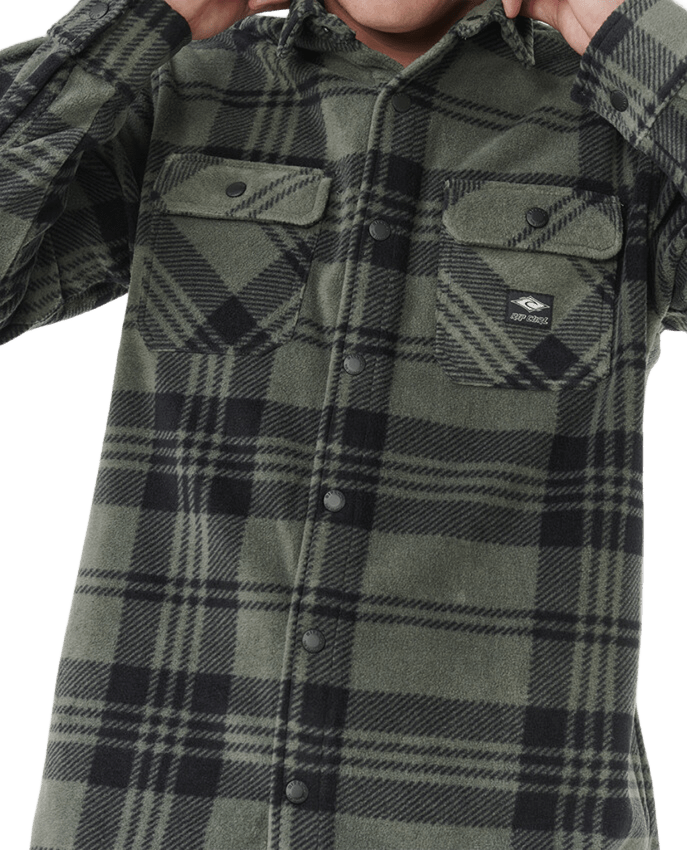 Rip Curl Fun Times Polar Fleece Shirt Mens Deep Cactus