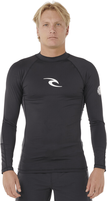 Rip Curl Waves UPF Performance Long Sleeve Mens Black