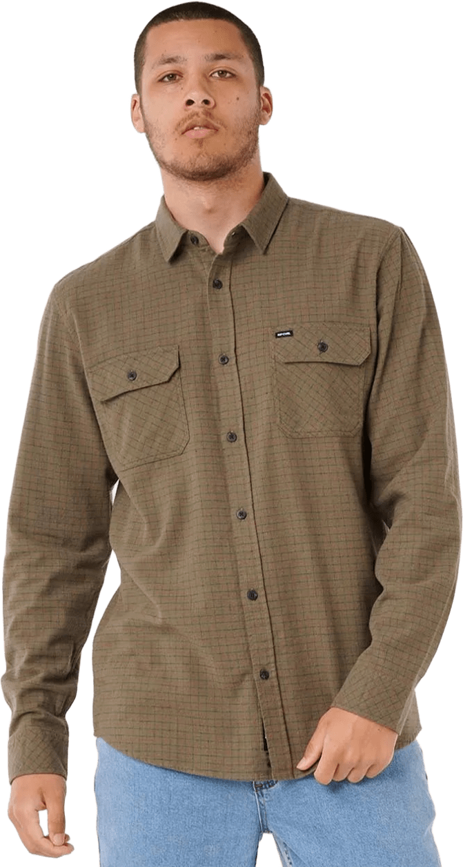 Rip Curl Classic Surf Checked In Flannel Mens Cactus Green