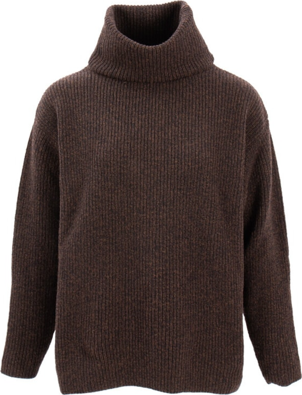 Sätila Sandby Polo Sweater Womens Brown Melange