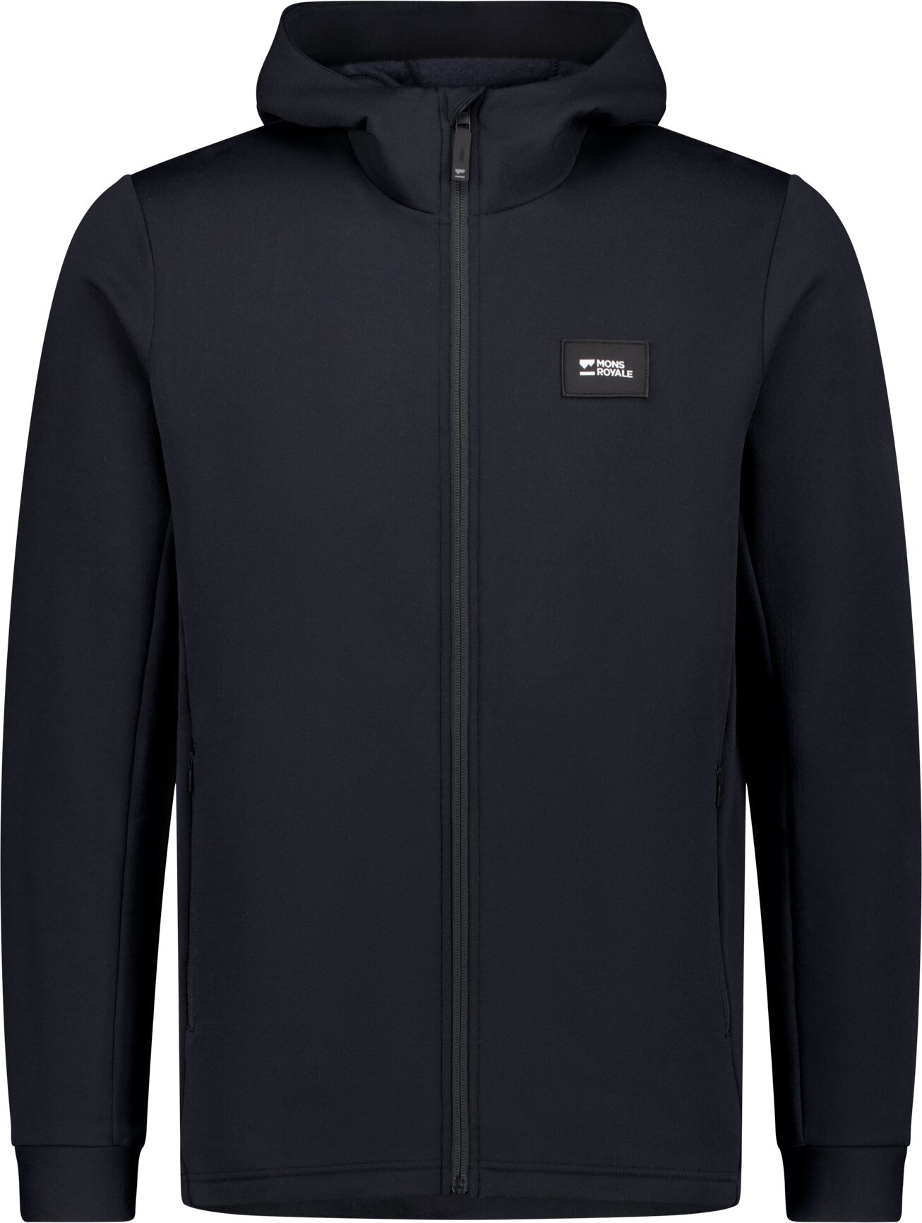 Mons Royale Arcadia Merino Fleece Hoody Mens Black