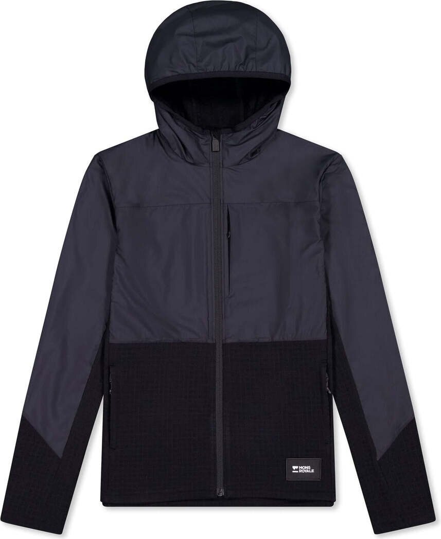 Mons Royale Offgrid Merino Fleece Wind Jacket Womens Black