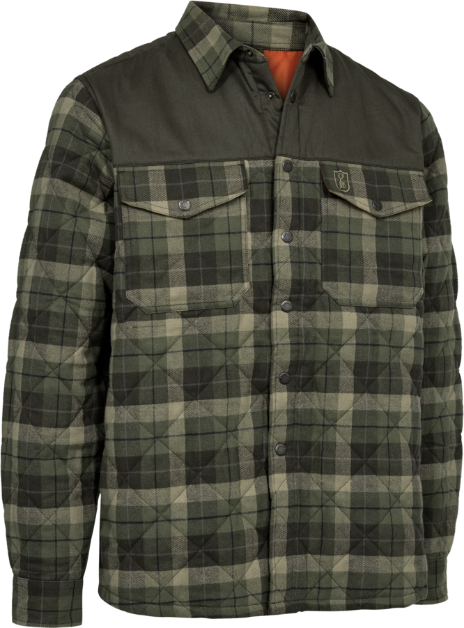 Deerhunter Elbert Padded Shirt Jacket Mens Green Check