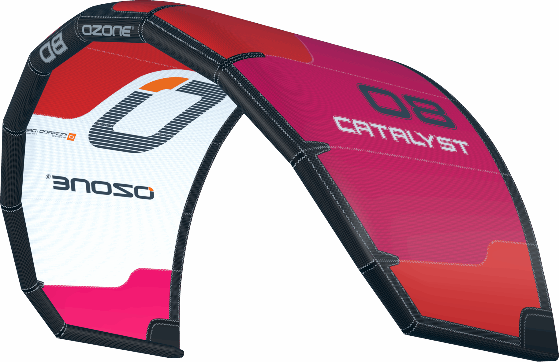 Ozone Catalyst V5 Kite Only 8m² Rubine Red/Red/White