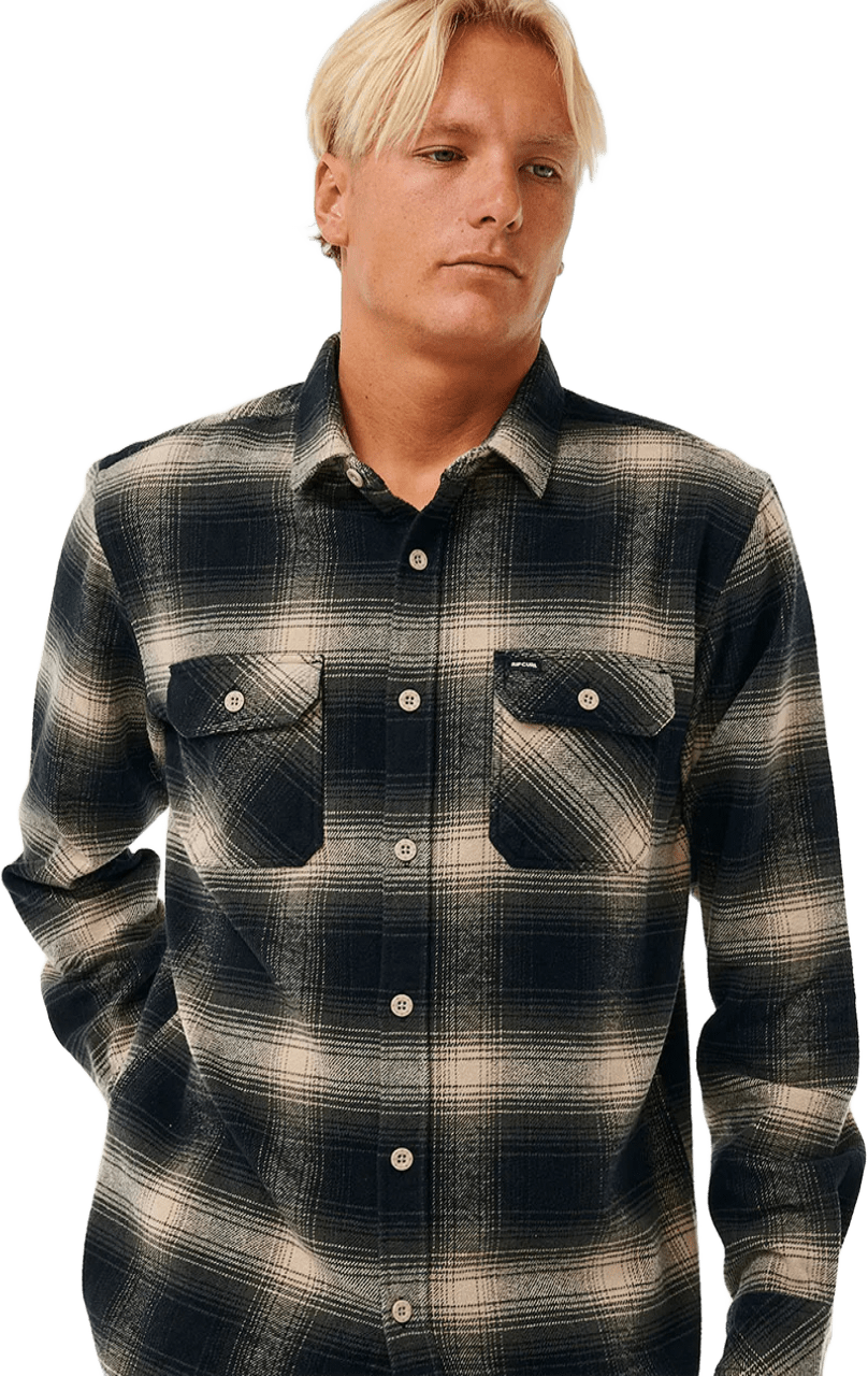 Rip Curl Count Flannel Shirt Taupe