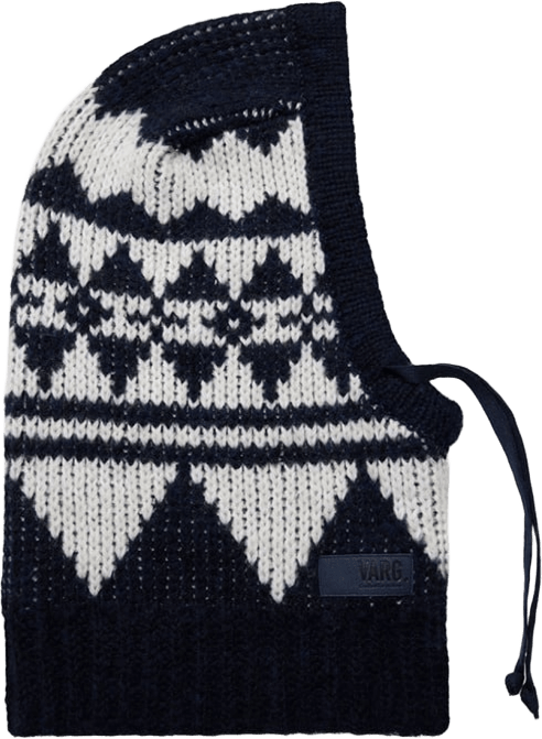Varg Bräcke Knitted Balaclava Dark Blue with Off White