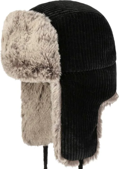 Stetson Bomber Cap Corduroy Jersey Black