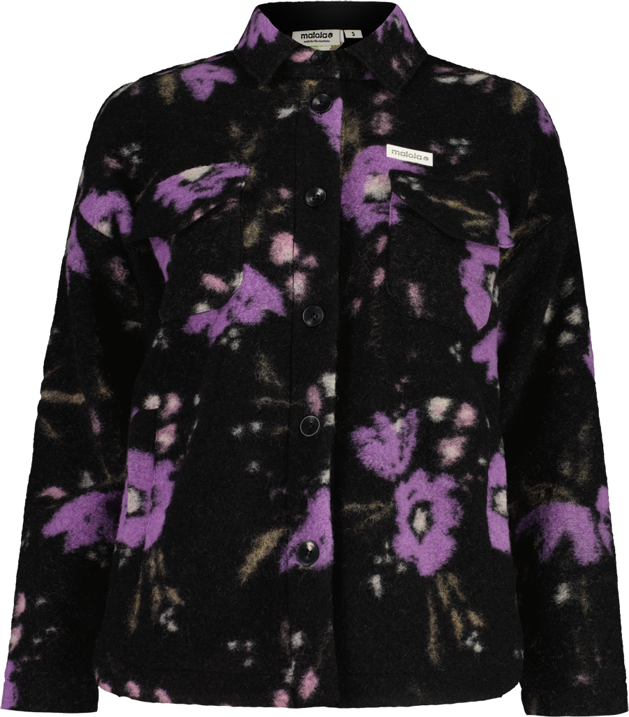 Maloja MoliniM. Mix Jacket Womens Deep Black Brushflower