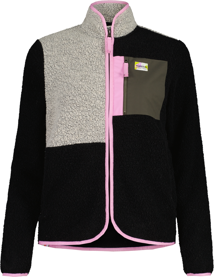 Maloja VallettaM. Fleece Jacket Womens Deep Black Multi (2025)