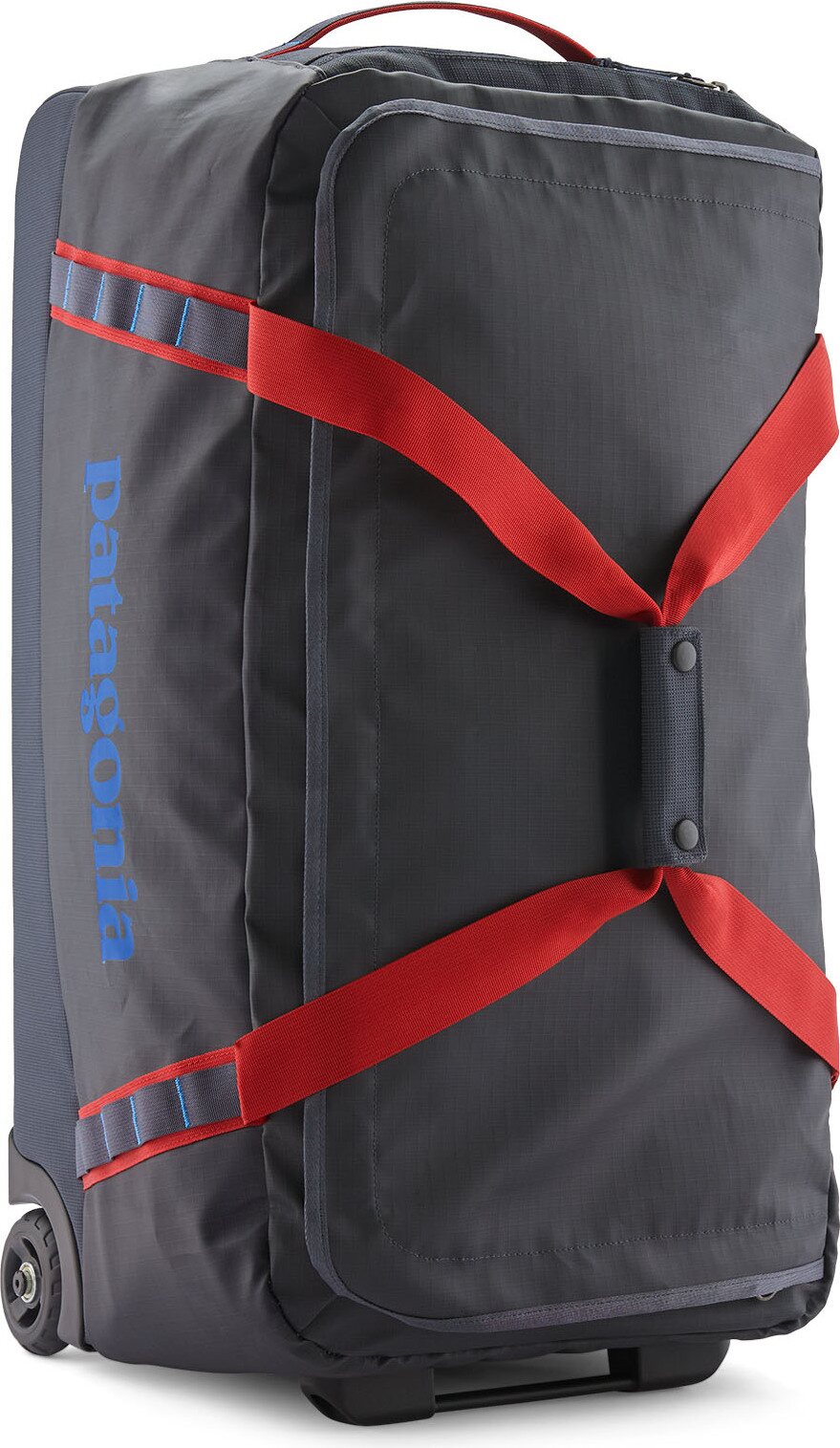 Patagonia Black Hole Wheeled Duffel 70L Smolder Blue w/ Amanita Red