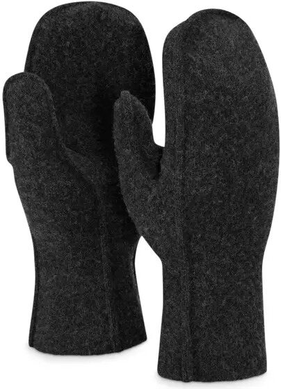 Aclima ReBorn Felted Mittens Dark Grey Melange