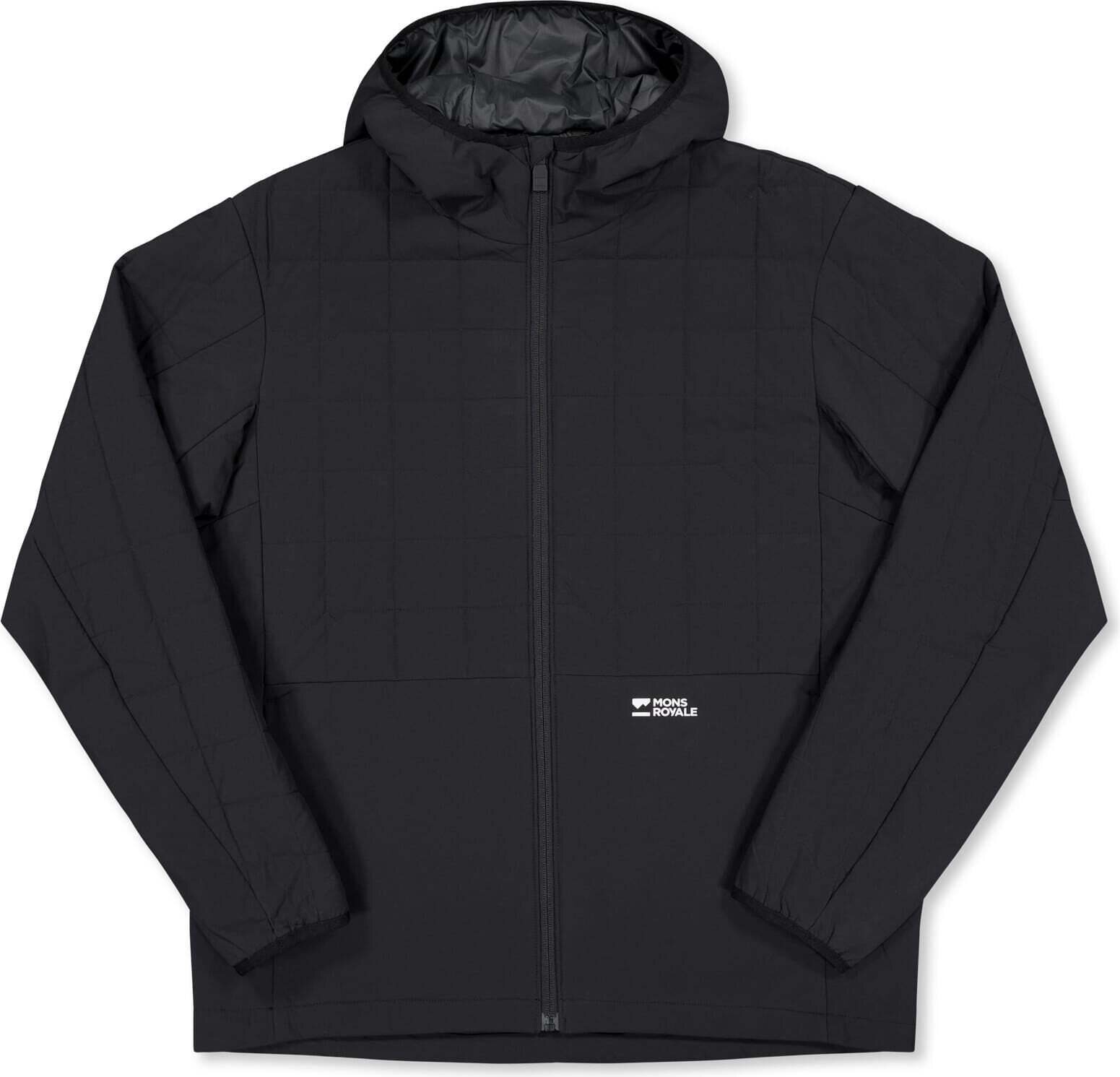 Mons Royale Canyon Merino Insulated Hooded Jacket Mens Black