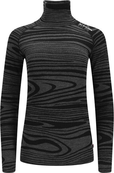 Aclima WarmWool Roll Neck Womens Black Motion