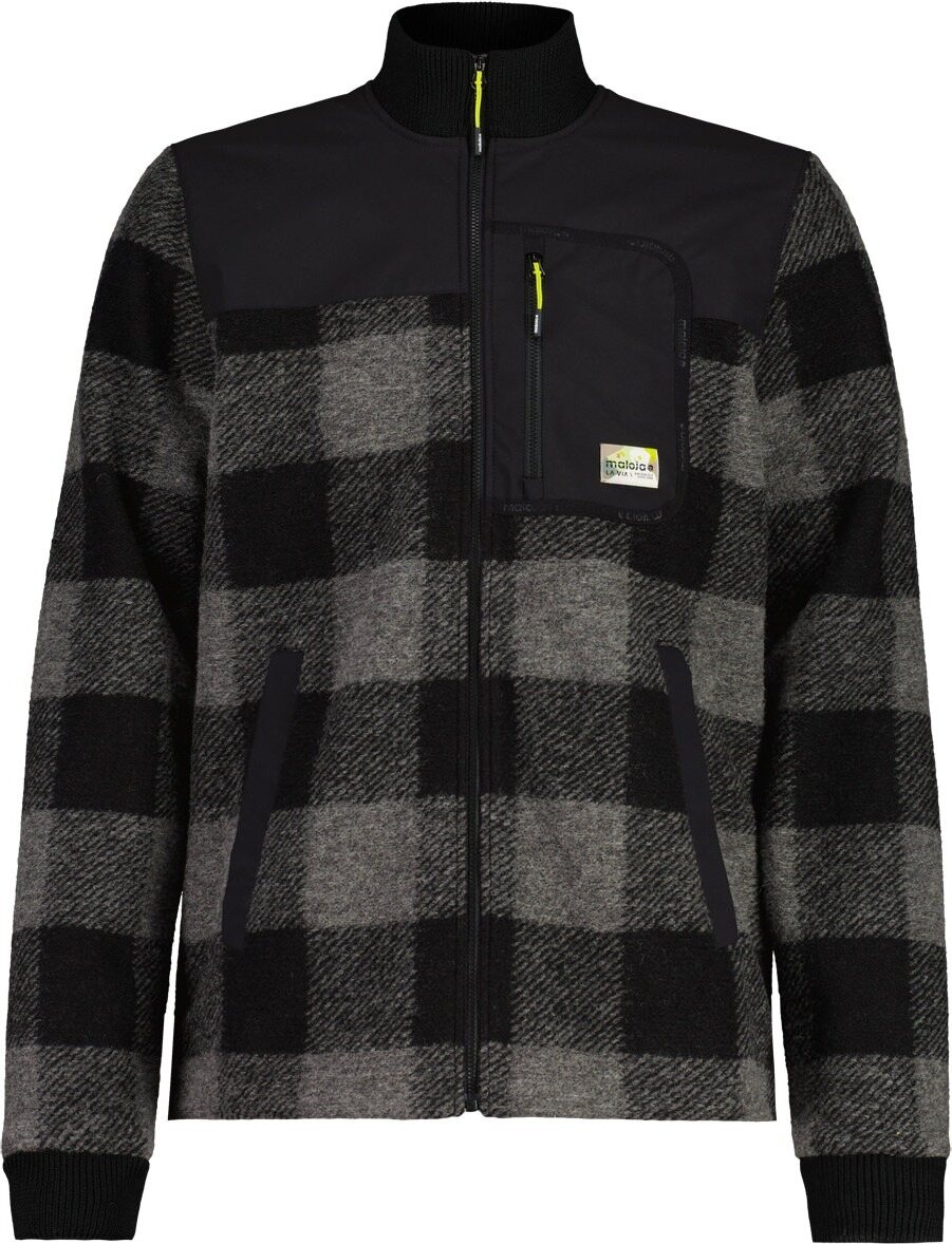 Maloja ColdranoM. Adventure Wool Jacket Mens Deep Black Check
