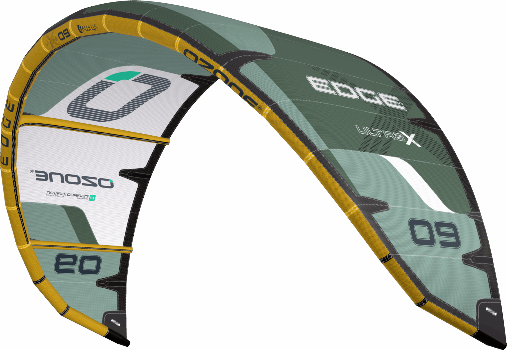 Ozone Edge VT Ultra-X Kite Only 8m² Olive Green/Cool Grey/White