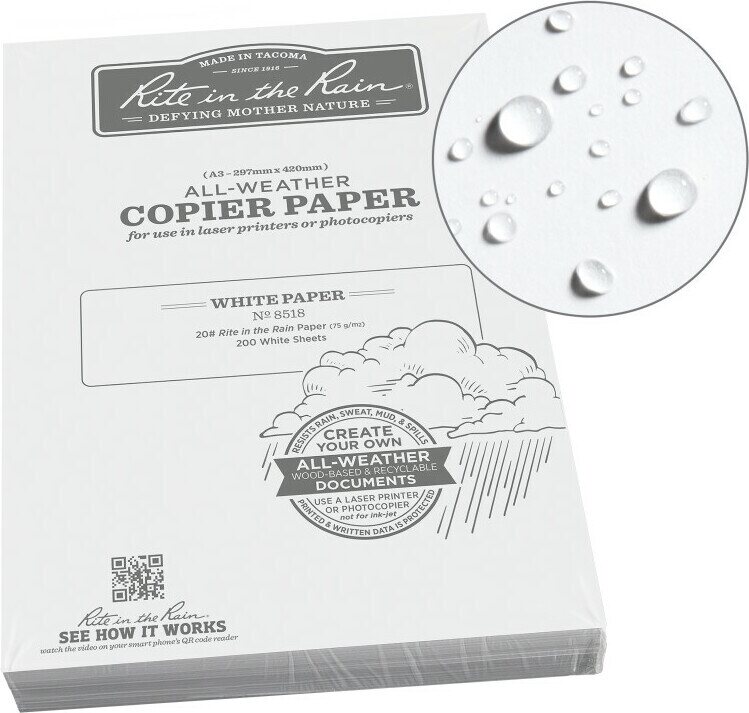 Rite in the Rain All-Weather Printer Paper A3 - 200 Sheet Bianco