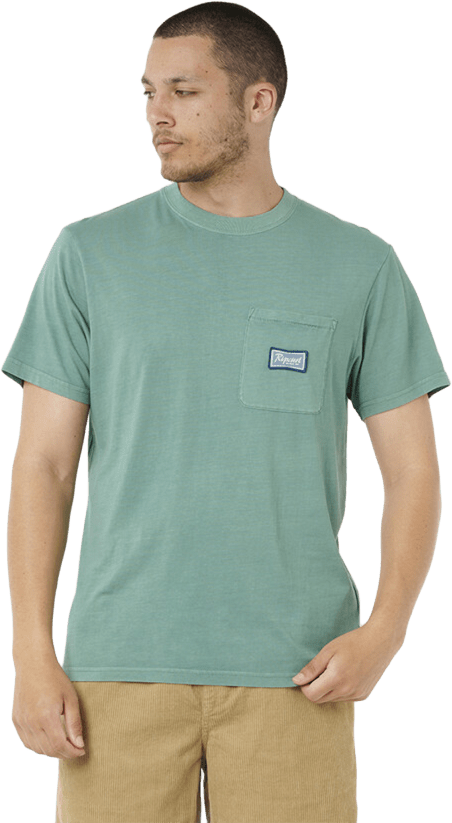 Rip Curl Mod Cali Badge Tee Mens Blue Slate