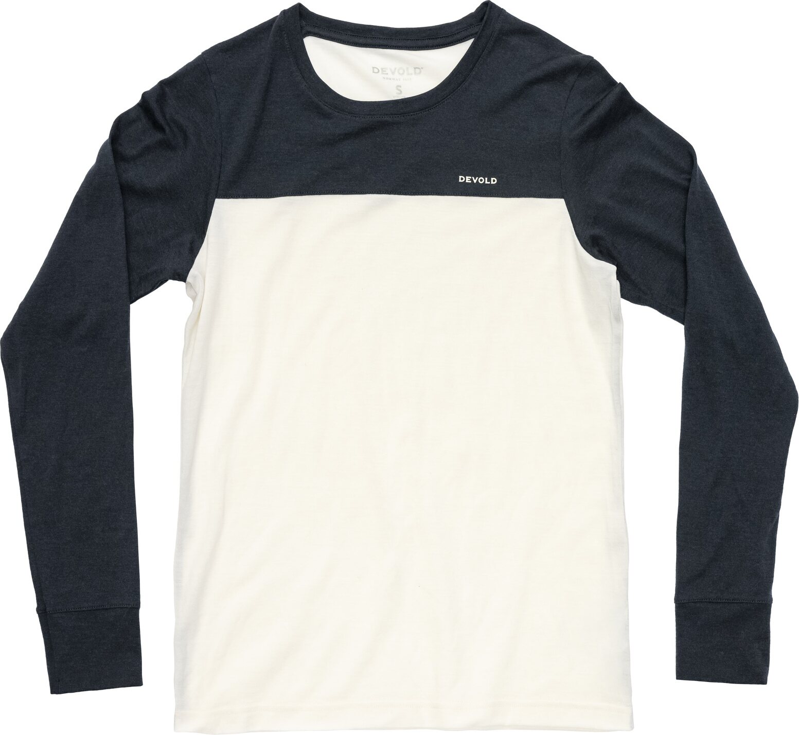Devold Classic Linear Long Sleeve Womens White/Ink