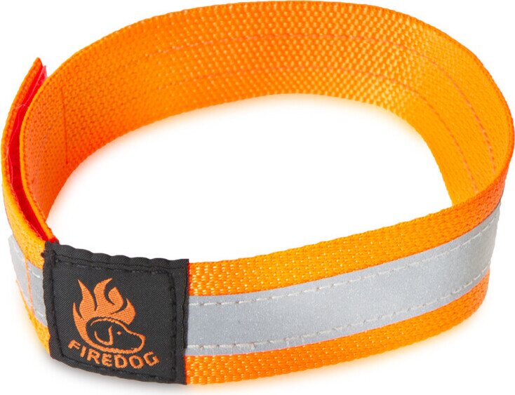 Firedog Reflective Collar with Velcro 30 mm Neon Orange