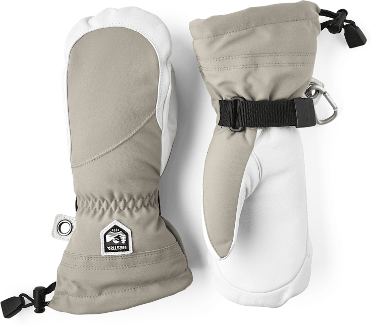 Hestra Heli Ski Female Mitt Khaki / Off White