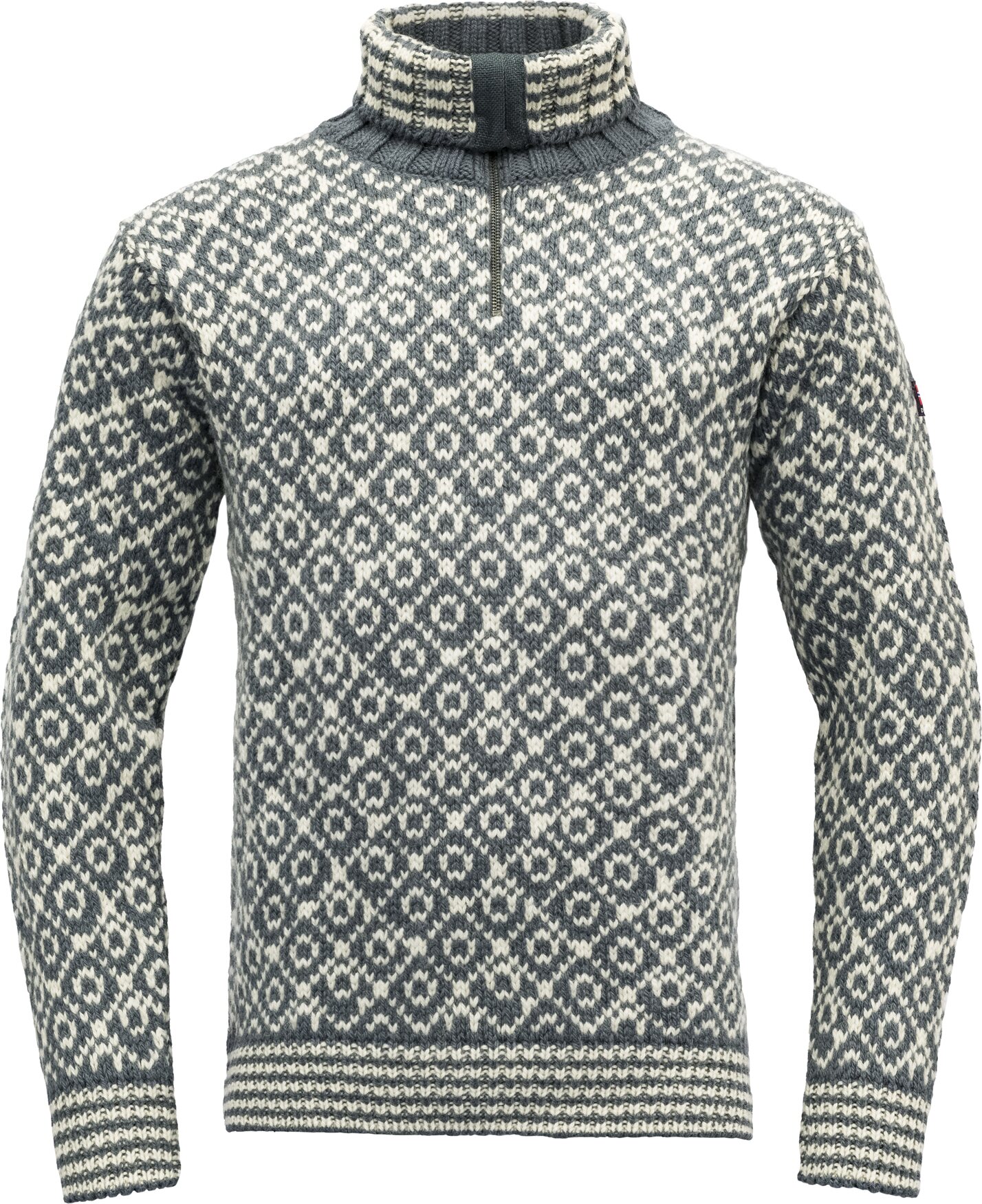 Devold Svalbard Wool Zip Neck Turbulence / Offwhite