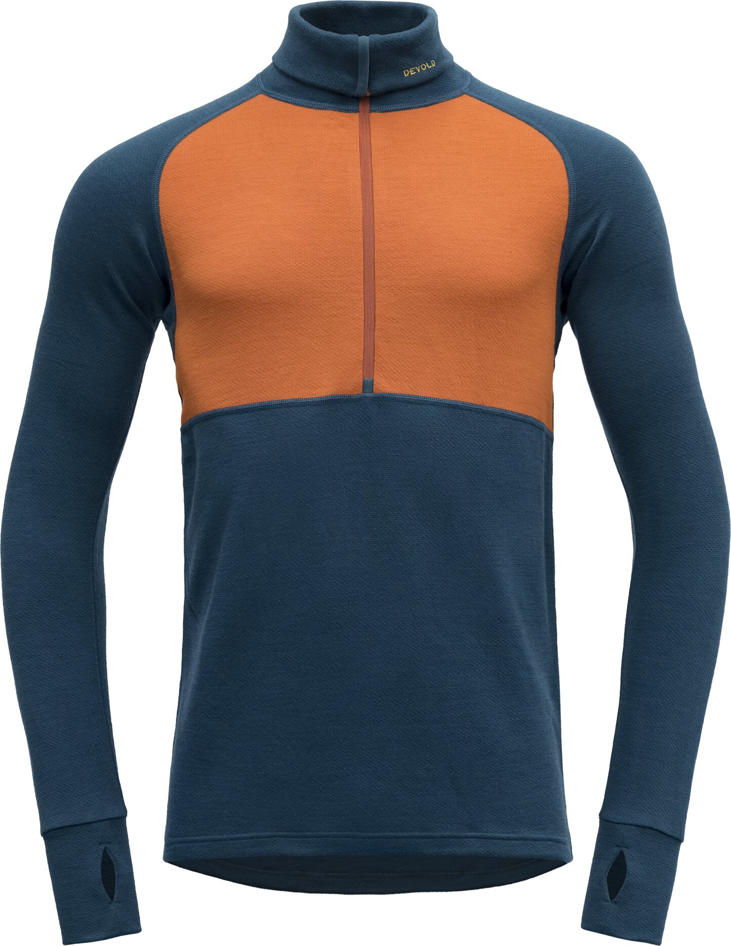Devold Expedition Merino 235 Zip Neck Mens Flame/Flood