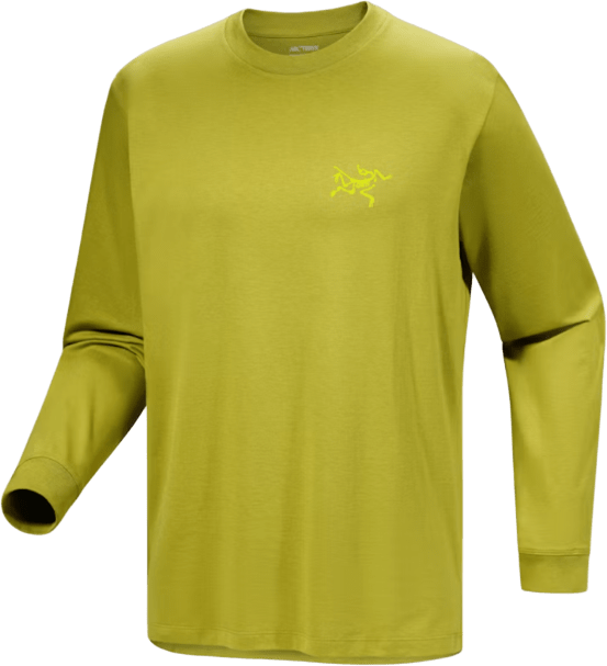 Arc'teryx Kragg SL Cotton Bird Tile Long Sleeve Mens Olive Moss / Euphoria