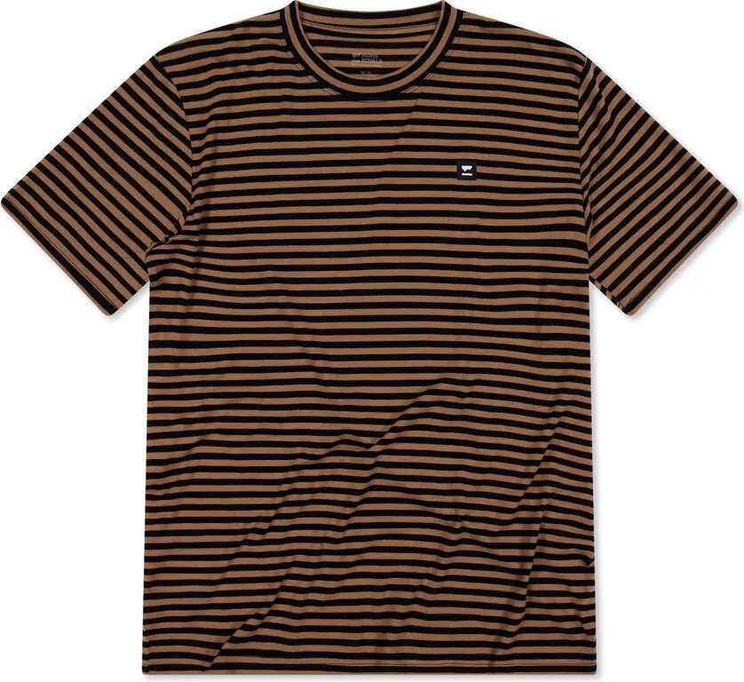 Mons Royale Icon Merino Air-Con T-Shirt Mens MR Stripe Toffee