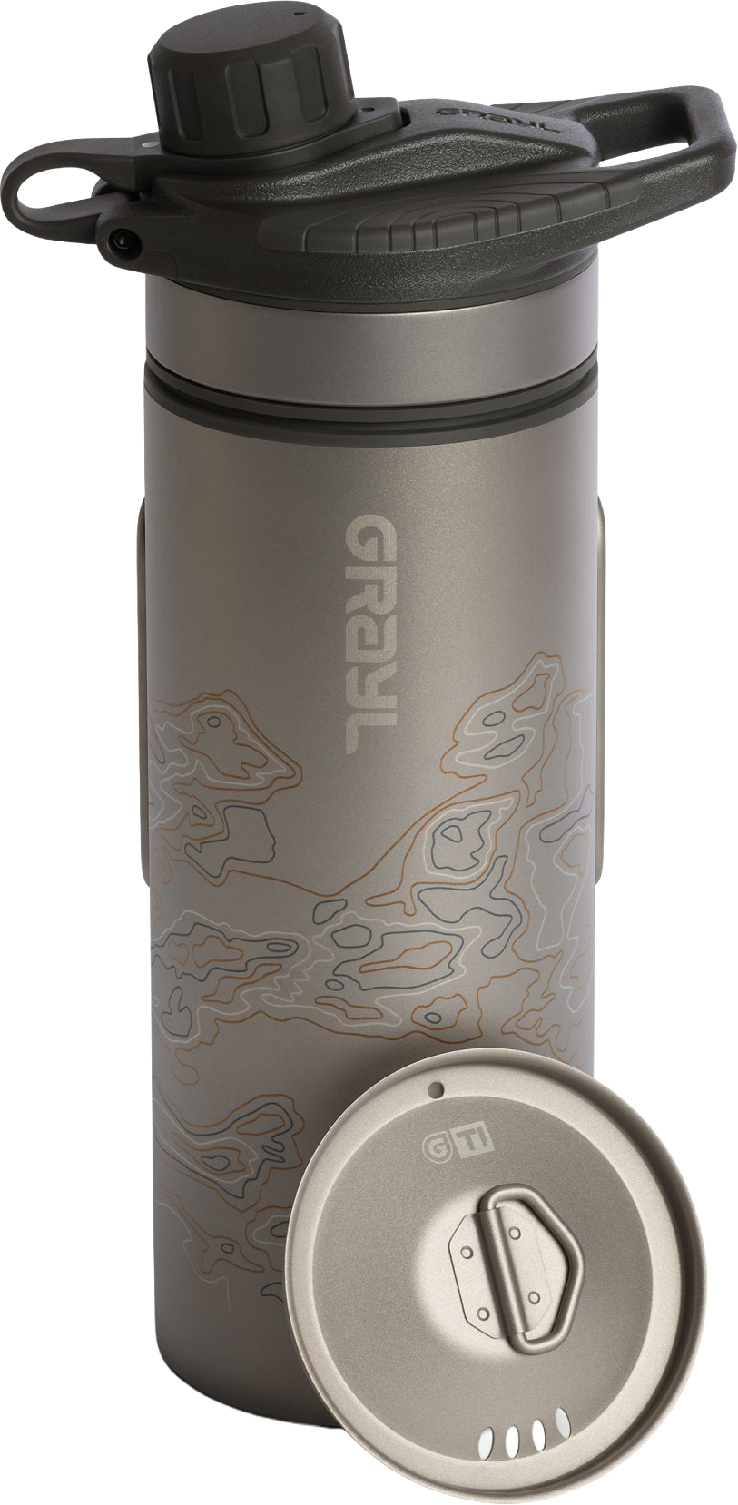 Grayl 710ml GeoPress Titanum Purifier with Cook Lid Covert Black