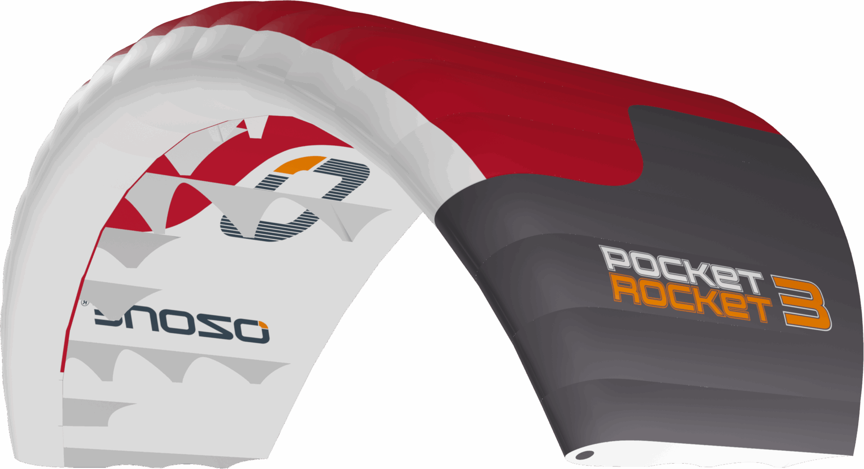 Ozone Pocket Rocket Parawing 3.6m² Carbon Grey/Deep Red/White