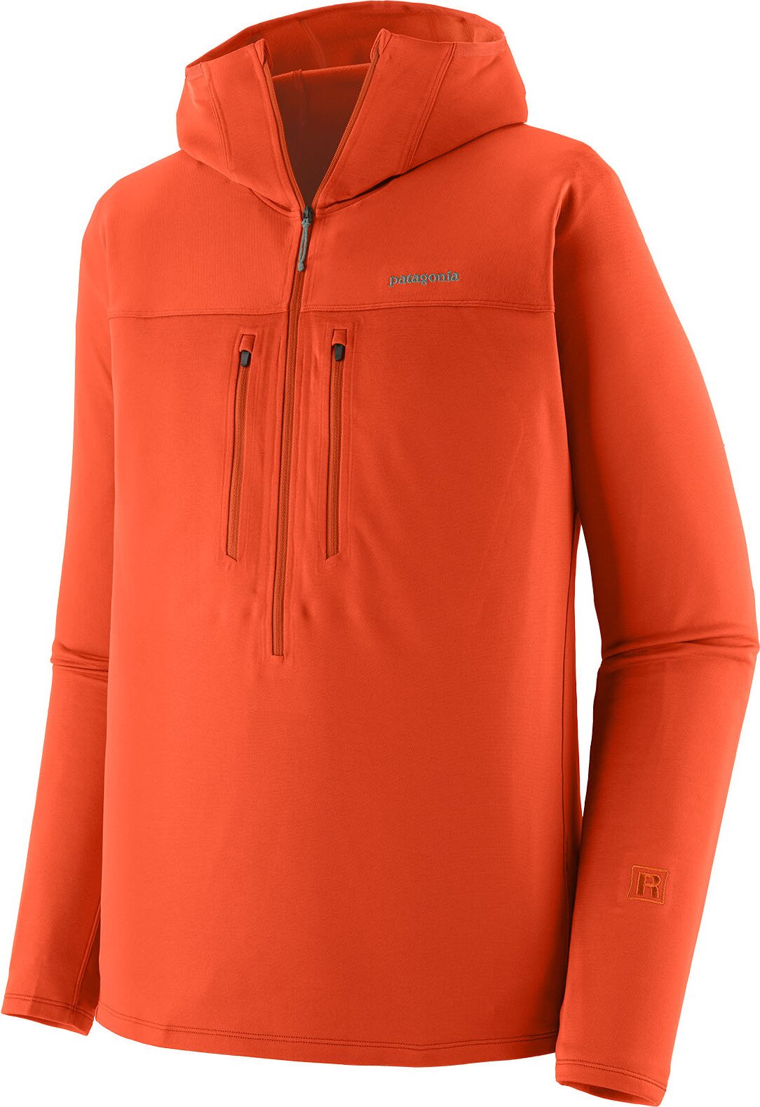 Patagonia R1 Ultralight Hoody Mens Coal Orange