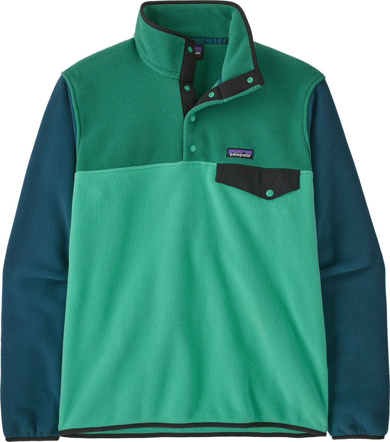 Patagonia Lightweight Synch Snap-T Pullover Mens Aqua Stone