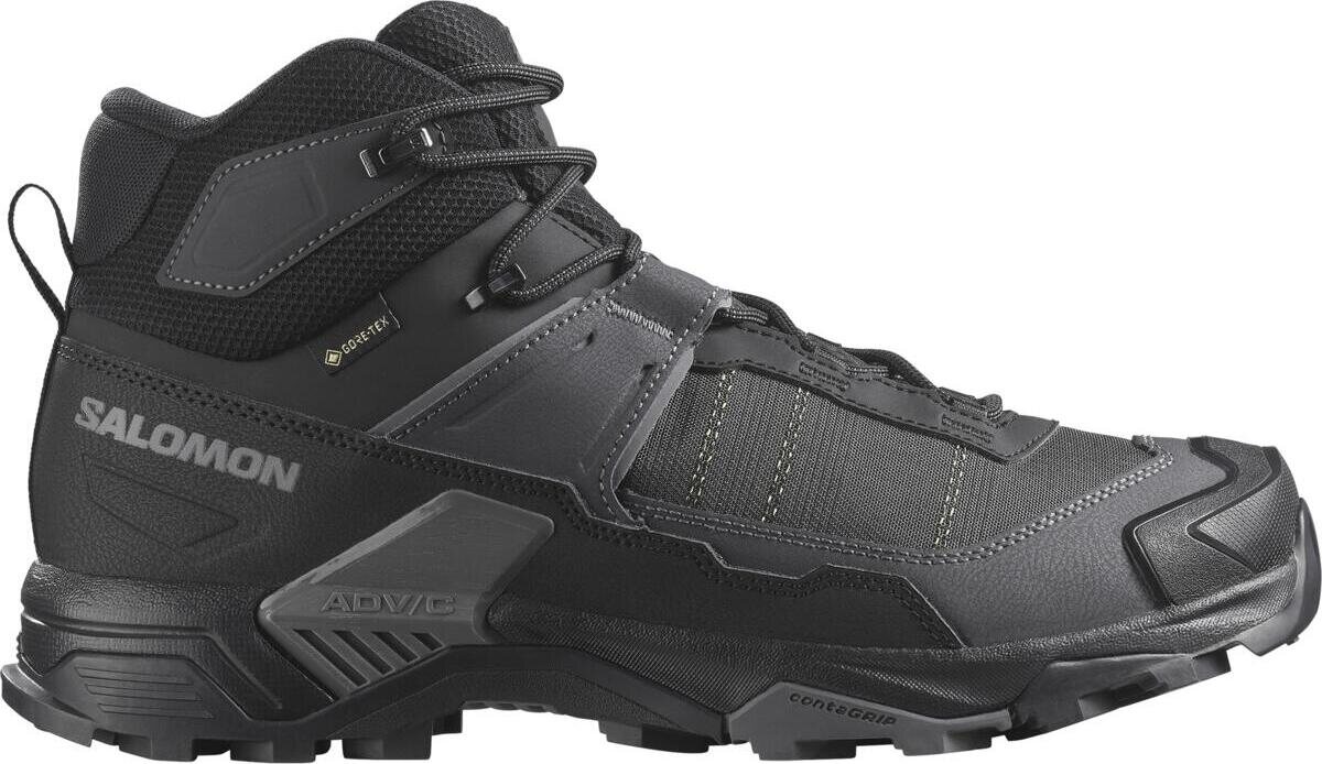 Salomon X Ultra 5 Mid Wide GTX Mens Black/Asphalt/Castlerock