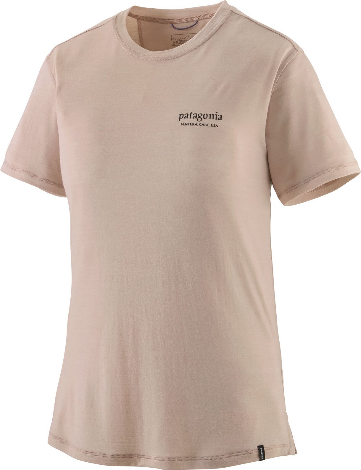Patagonia Cap Cool Merino Blend Graphic Shirt Womens Heritage Header: Shroom Taupe