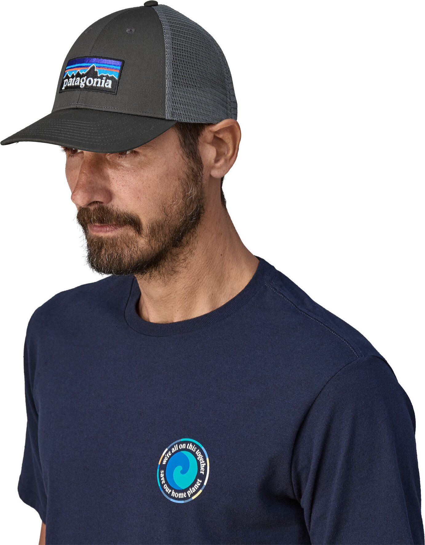 Patagonia P-6 Logo LoPro Trucker Hat Forge Grey