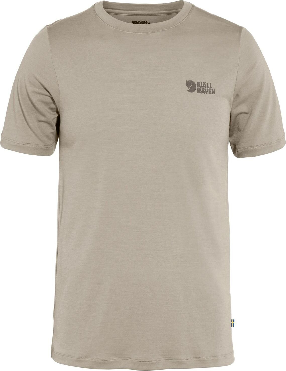 Fjällräven Abisko Wool Logo SS Mens Light Fossil