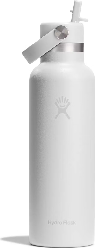 Hydro Flask Standard Mouth Flex Straw Cap 621 ml (21oz) White / White