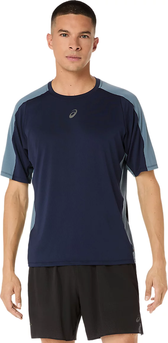 Asics Fujitrail Elite Short Sleeve Top Mens Midnight / Ironclad
