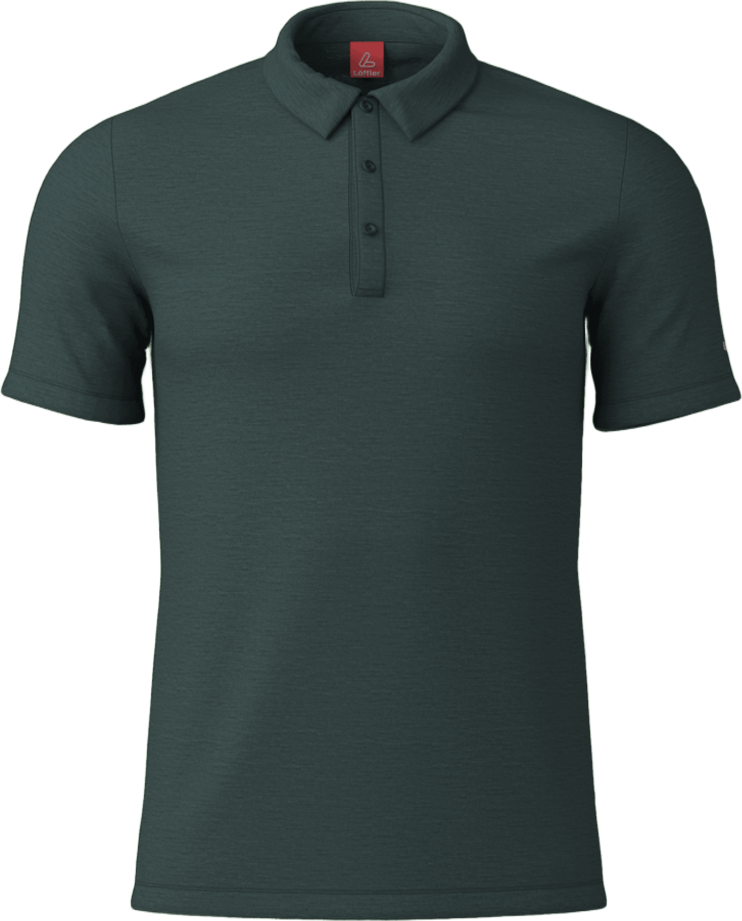 Löffler Poloshirt Merino Tencel Mens Forest