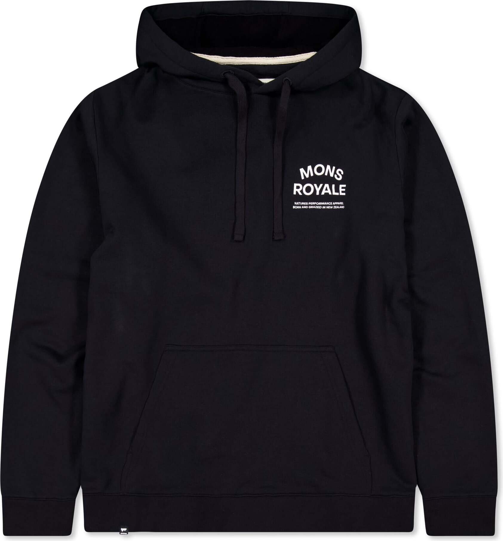 Mons Royale Inversion Merino Hoodie Mens Black