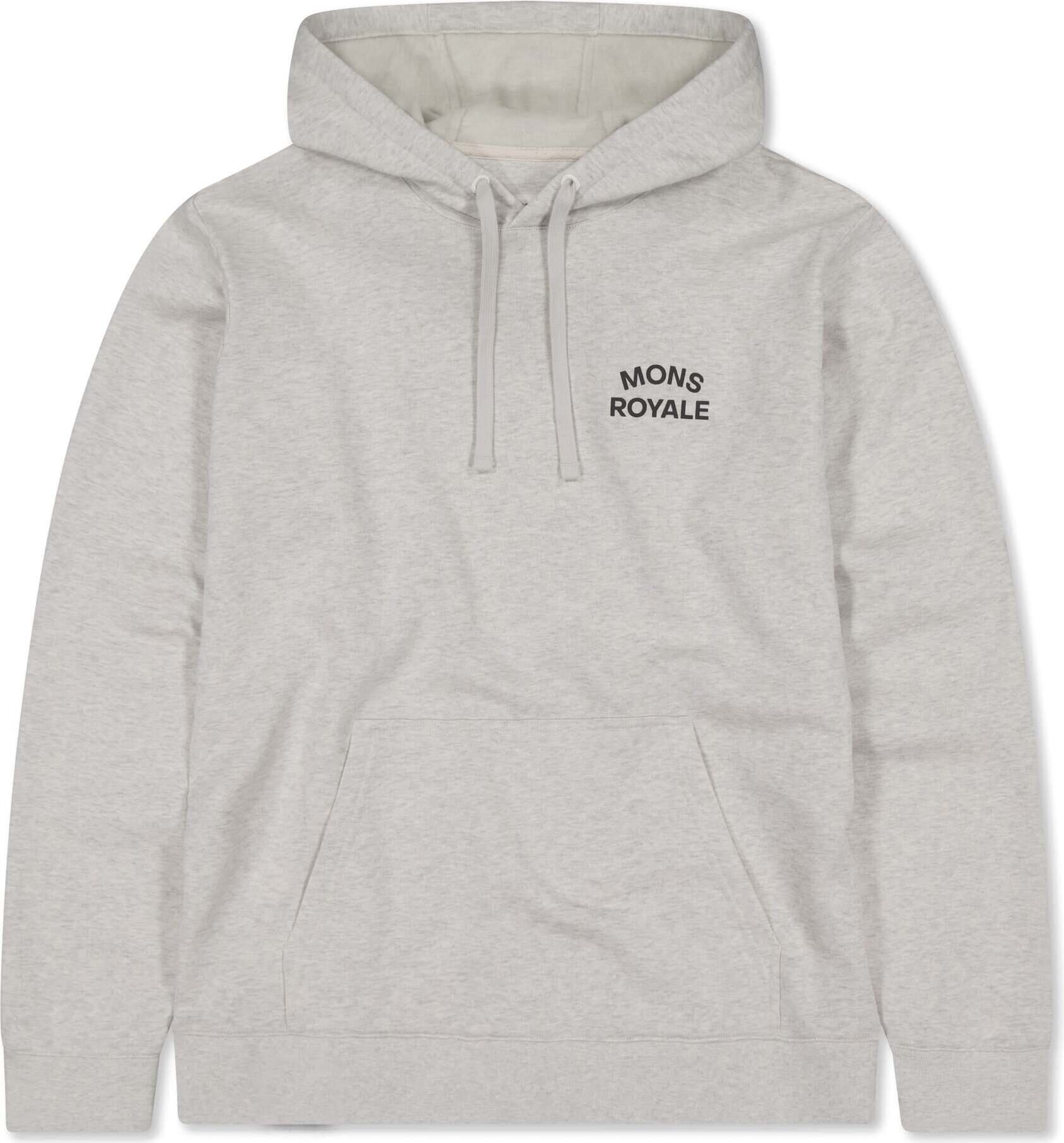 Mons Royale Inversion Merino Hoodie Mens Light Grey Heather