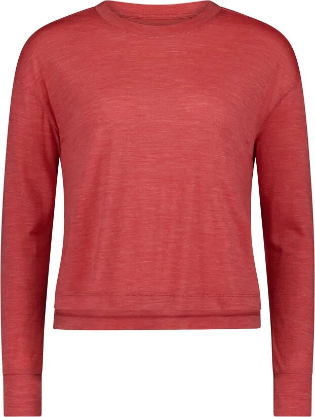 Mons Royale Zephyr Merino Tencel Boxy Long Sleeve Womens Watermelon