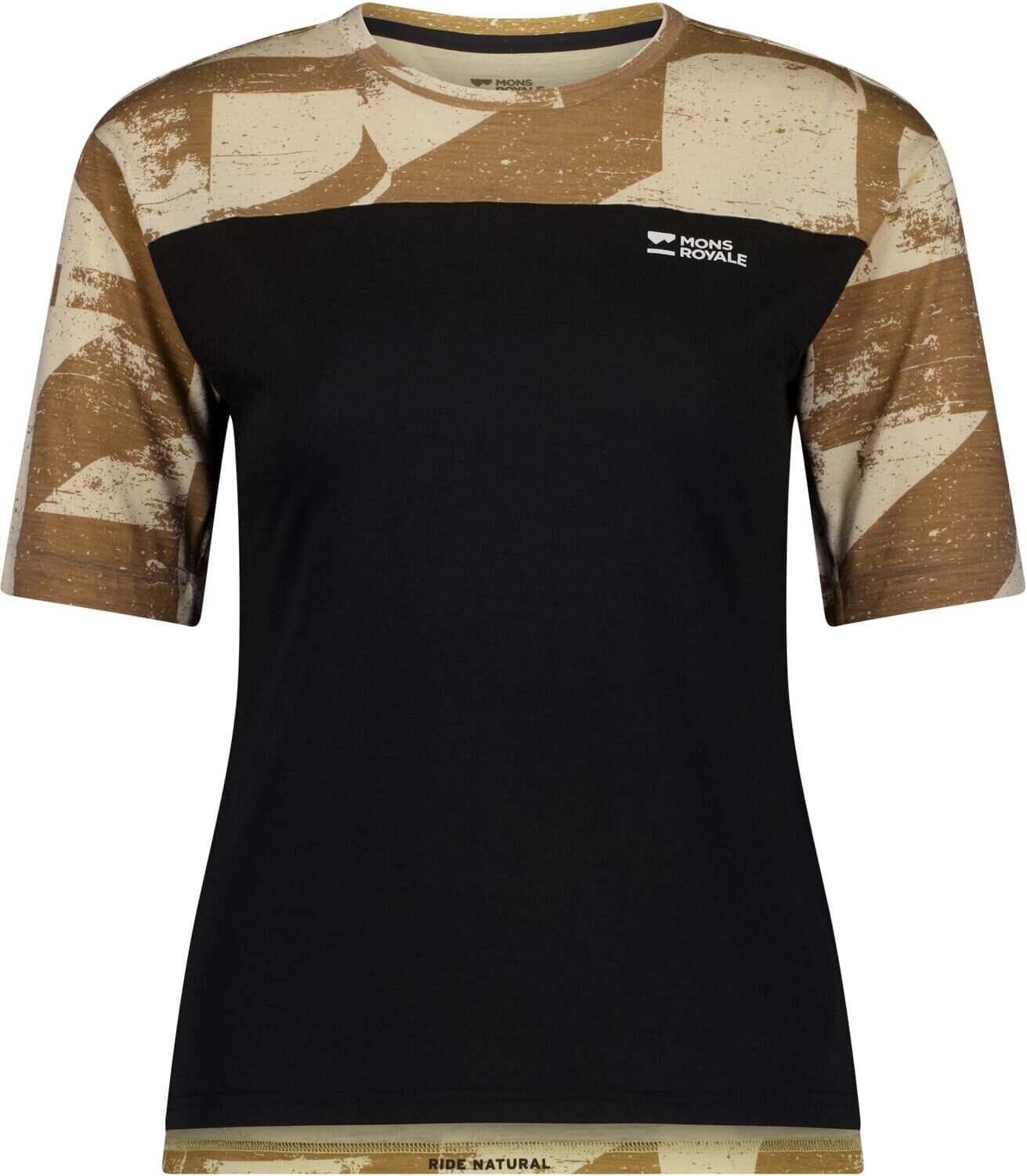 Mons Royale Diversion Merino Bike Jersey Short Sleeve Womens MR Grunge / Black