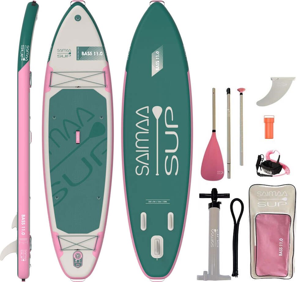 Saimaa SUP Bass 11.0 SUP-lautapaketti Pinkki (2026)
