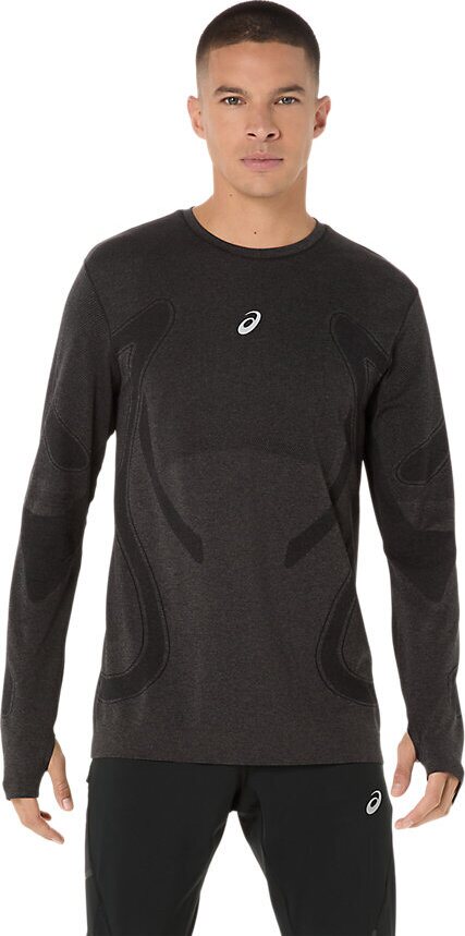 Asics Road Seamless Long Sleeve Top Mens Performance Black
