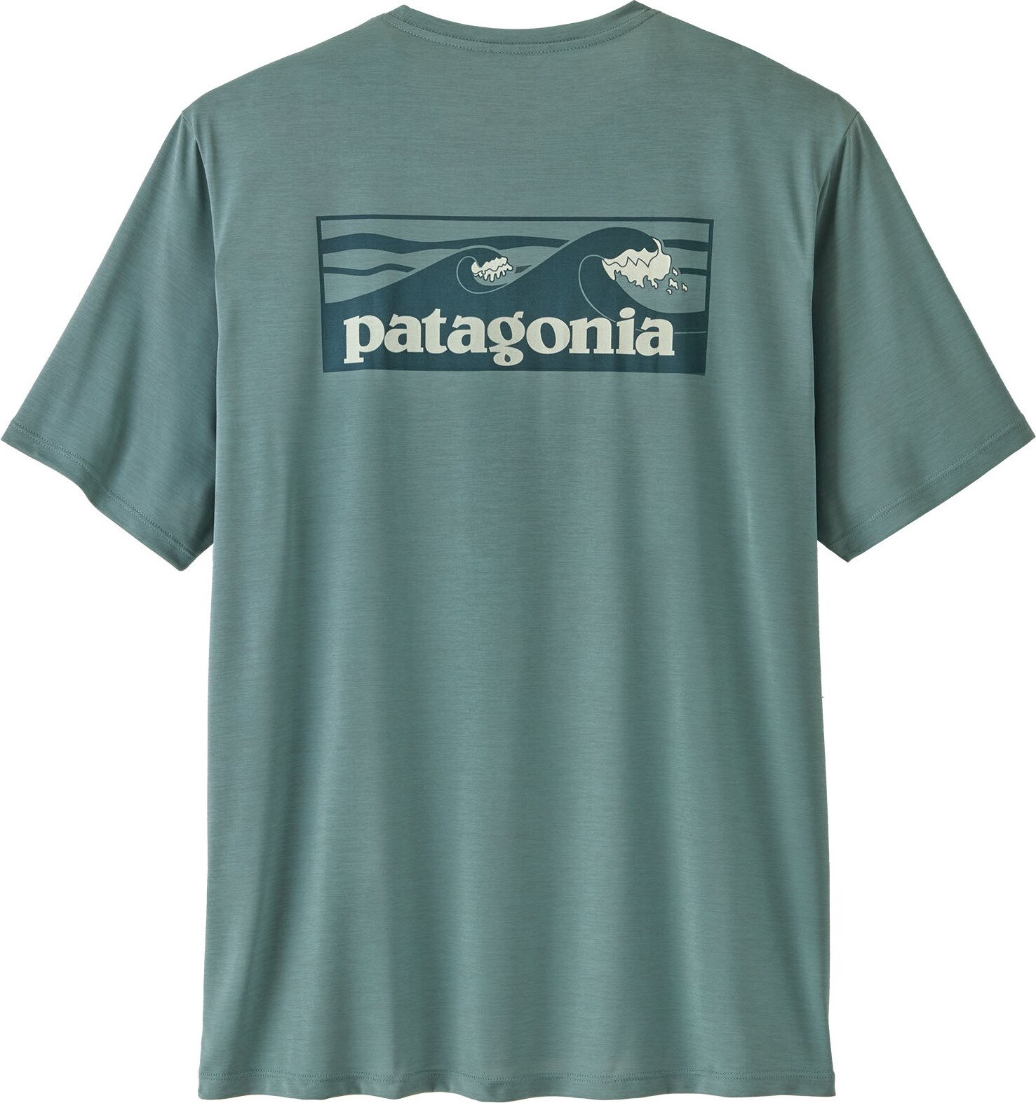 Patagonia Cap Cool Daily Shirt Mens - Boardshort Logo Blue Sage - Light Blue Sage X-Dye